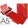 Carpeta lomo flexible gomas con solapas Liderpapel Din A5 roja