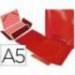 Carpeta lomo flexible gomas con solapas Liderpapel Din A5 roja