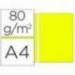 Papel color Liderpapel limon A4 80g/m2 100 hojas