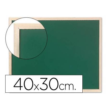 Pizarra Q-Connect verde marco madera 40x30 cm
