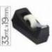 Portarrollo sobremesa q-connect plastico para cinta de 33 mt color negro