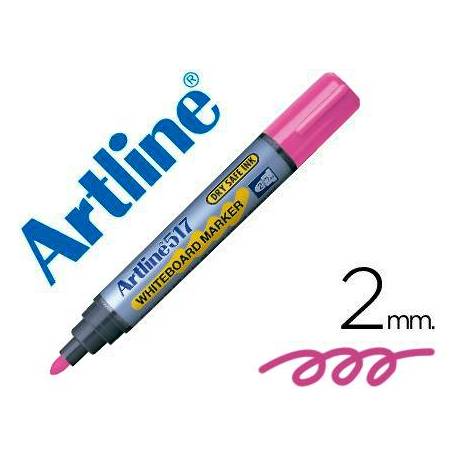 Rotulador Artline EK-517 rosa para pizarra blanca