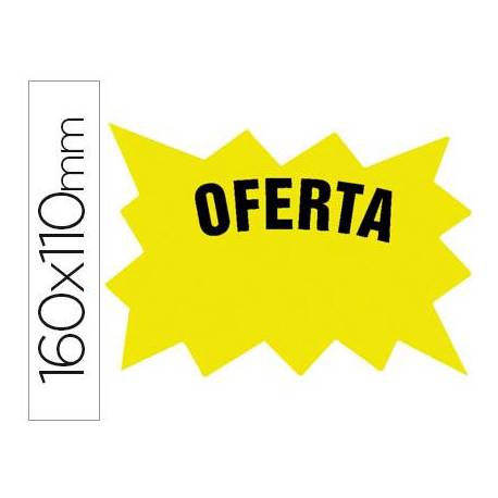 Etiqueta marcaprecios Oferta amarilla (160 x 110 mm)