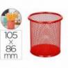 Cubilete portalapices Q-Connect rojo rejilla