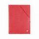Carpetas de gomas carton simil prespan Liderpapel Folio rojo