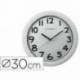 Reloj de pared plastico 30 cm marco dorado