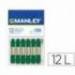 Lapices cera blanda Manley caja 12 unidades color verde esmeralda
