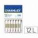 Lapices cera blanda Manley caja 12 unidades color blanco
