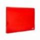 Carpeta liderpapel clasificador fuelle 32110 polipropileno Din A4 color rojo transparente 13 departamentos.
