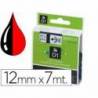 Cinta Dymo D1 Rojo Poliester