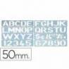 Plantilla Liderpapel rotulacion 1700 letras y numeros 50 mm