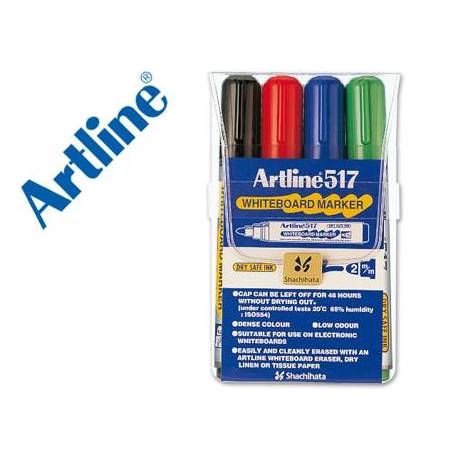 Rotulador Artline EK-517 punta redonda 2 mm bolsa de 4 rotuladores colores surtidos