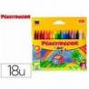 Lapices cera Plastidecor 18 unidades colores surtidos