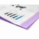 Carpeta escaparate Liderpapel DIN A4 poliporpileno con 20 fundas violeta