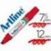 Rotulador permanente Artline EK-100 Recargable Rojo