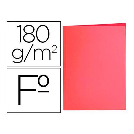 Subcarpeta de cartulina Liderpapel Tamaño folio color Rojo pastel 180g/m2