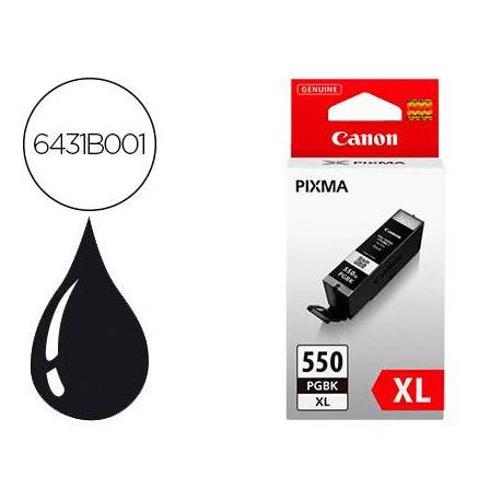 Cartucho Canon PGI-550XL Pixma color negro 6431B001. 500 paginas