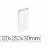 SOBRE PAPEL BASIKA CELULOSA COLOR BLANCO CON FUELLE XS 120X250X30 MM PAQUETE DE 25 UNIDADES