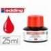 TINTA ROTULADOR EDDING MTK25 CON SISTEMA CAPILAR COLOR ROJO FRASCO DE 25 ML