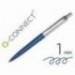 BOLIGRAFO MARCA Q-CONNECT PREMIUM METALICO RETRACTIL CON CLIP COLOR AZUL PUNTA 1 MM