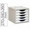 FICHERO CAJONES DE SOBREMESA Q-CONNECT 5 CAJONES COLOR BLANCO 270X340X260 MM