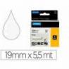 CINTA MARCA DYMO VINILO BLANCO 19MM X 5,5MT PARA ETIQUETADORA RHINO