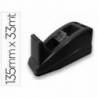 PORTARROLLO SOBREMESA Q-CONNECT PLASTICO PARA CINTA DE 33 MT NEGRO 135X58X60 MM