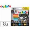 ROTULADOR MARCA CARIOCA METALLIC PUNTA FINA CAJA DE 8 COLORES SURTIDOS