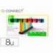 ROTULADOR Q-CONNECT FLUORESCENTE PASTEL PUNTA BISELADA 8 UDS COLORES SURTIDOS