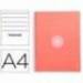 CUADERNO ESPIRAL LIDERPAPEL DIN A4 MICRO ANTARTIK RAYADO HORIZONTAL ROSA 80H