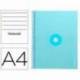 Cuaderno espiral liderpapel a4 micro antartik tapa forrada80h 90 gr horizontal 1 banda 4 taladros color celeste.