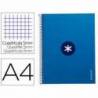 Cuaderno espiral liderpapel a4 micro antartik tapa forrada 80h 90 gr cuadro 5mm 1 banda 4 taladros color azul oscuro