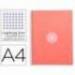 CUADERNO ESPIRAL LIDERPAPEL DIN A4 MICRO ANTARTIK CUADRICULADO 5 MM COLOR ROSA 80H