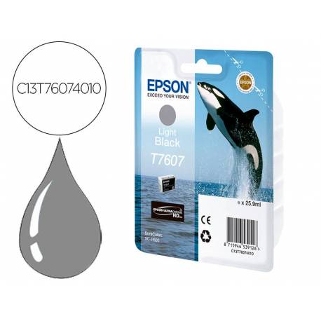 CARTUCHO INK-JET EPSON COLOR T7607 GRIS C13T76074010