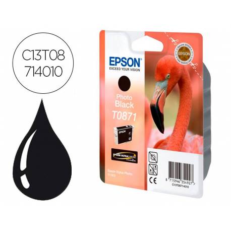 CARTUCHO INK-JET EPSON T0871 COLOR NEGRO PHOTO C13T08714010