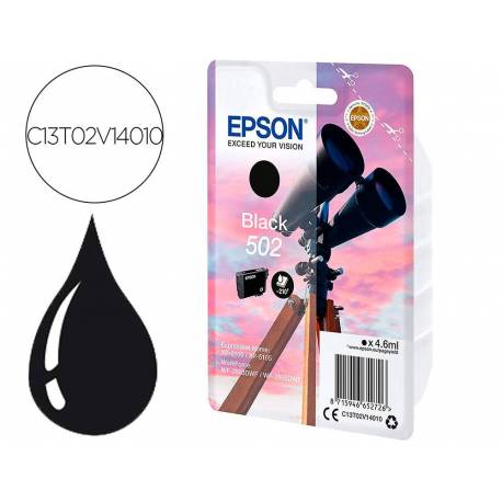 CARTUCHO INK-JET EPSON 502 COLOR NEGRO C13T02V14010