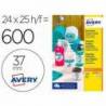 ETIQUETA ADHESIVA AVERY COLOR BLANCA REDONDA REMOVIBLE PARA IMPRESORA LASER INYECCION TINTA FOTOCOPIADORA 37 MM