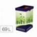 CONTENEDOR PAPELERA RECICLAJE FELLOWES DE CARTON DOBLE 100% RECICLADO MONTAJE MANUAL ENTRADA SUPERIOR 69 LITROS