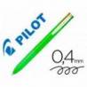 BOLIGRAFO PILOT SUPERGRIP 4 COLORES RETRACTIL SUJECION DE CAUCHO TINTA BASE DE ACEITE CUERPO COLOR VERDE