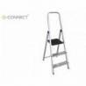 ESCALERA Q-CONNECT DE ALUMINIO CON 3 PELDAÑOS 590X400X1260 MM PESO MAXIMO 150 KG EN-131