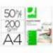 PAPEL MARCA Q-CONNECT FOTO MATE DOBLE CARA DIN A4 PARA FOTOCOPIADORAS E IMPRESORAS INK JET BOLSA DE 50 HOJAS 220