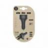 CARGADOR TECH ONE TECH 2.4 COCHE MECHERO DOBLE PARA IPHONE / USB MICRO / TYPE-C COLOR NEGRO