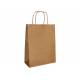 BOLSA PAPEL Q-CONNECT CELULOSA NATURAL LISO L CON ASA RETORCIDA 320X400X14 MM