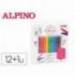 SET DE DIBUJO MARCA ALPINO INICIACION AL LETTERING 12 ROTULADORES PUNTA FINA Y PUNTA PINCEL COLORES SURTIDOS
