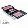MALETIN DE PINTURAS MARCA DALER ROWNEY METALICO 122 PIEZAS 347X94X240 MM
