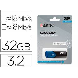 MEMORIA EMTEC USB 3.2 CLICK EASY 32 GB COLOR AZUL