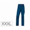 PANTALON DE TRABAJO DELTAPLUS CINTURA ELASTICA 5 BOLSILLOS AZUL MARINO / NARANJA TALLA XXXL