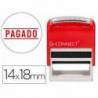 SELLO ENTINTADO AUTOMATICO Q-CONNECT PAGADO ALMOHADILLA 14X38 MM ROJO