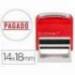 SELLO ENTINTADO AUTOMATICO Q-CONNECT PAGADO ALMOHADILLA 14X38 MM ROJO