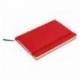 Libreta Liderpapel simil piel a5 120 hojas 70g/m2 horizontal sin margen color rojo